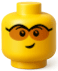 Rosto de um boneco Lego amarelo.
