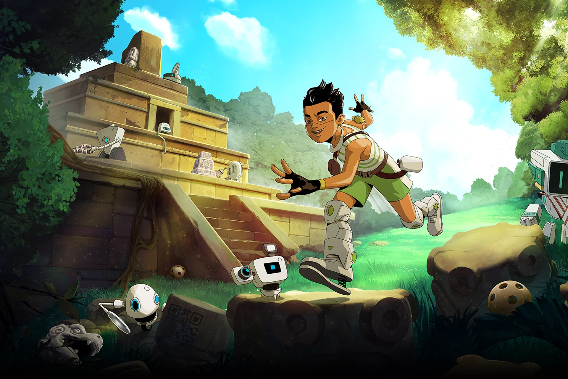 Grupo de pessoas em evento de tecnolgia e robótica